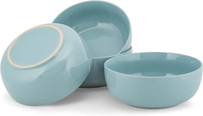 Elanze Designs Bistro Glossy Ceramic 7 inch Dinnerware Bowls Set of 4 - Image 5