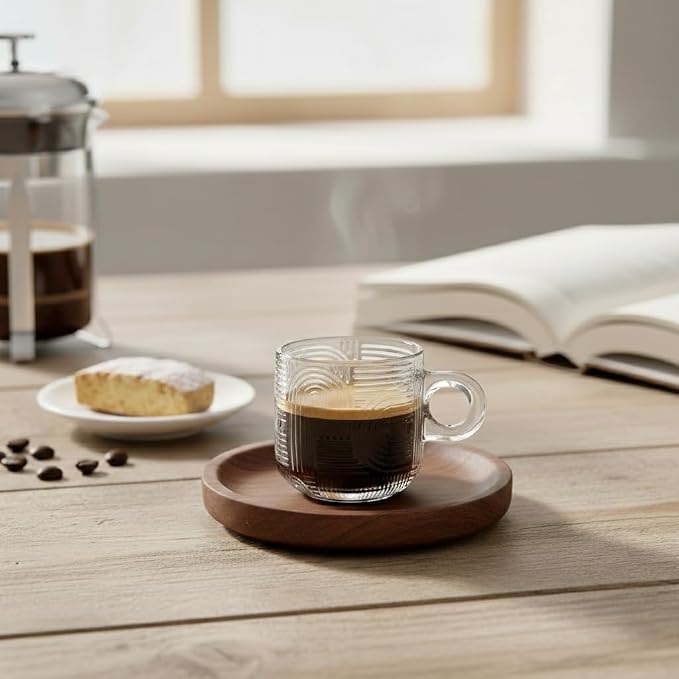 Vintage Ribbed Espresso Cups - Image 6