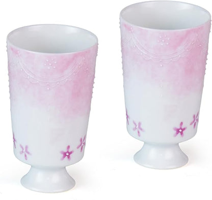 KAMMAK Ceramic Tea Cups Set of 2, 2.2 oz, Vintage Small Teacups, 704N | Hand by KAMMAK