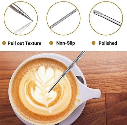 Milk Frothing Pitcher, 350ml/12oz Milk Frother Cup Stainless Steel Jug Steaming - Image 4