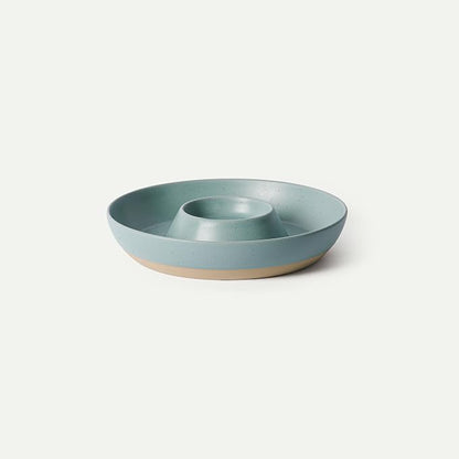 MORA Ceramic Chips and Dip Serving Tray: Large Divided Party Bowl Set by MORA