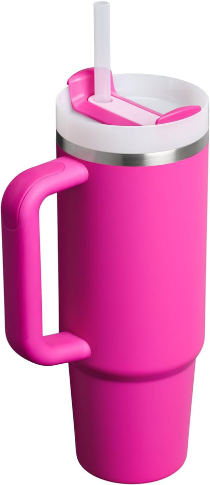 STANLEY Quencher H2.0 Flow State Tumbler, 30 oz, Violet Blossom | Handle and - Image 3