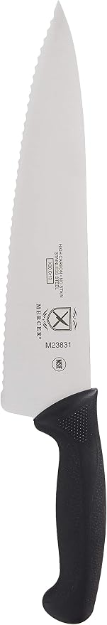 Mercer Culinary M23831 Millennia Black Handle, 10-Inch Wavy Edge, Chef's Knife - Image 2