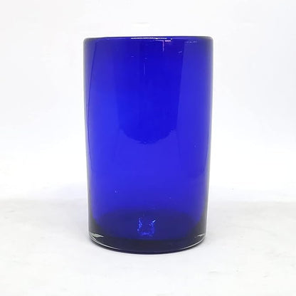 Solid Cobalt Blue 14 oz Drinking Glasses, Recycled Glass, Toxin-Free - Image 3