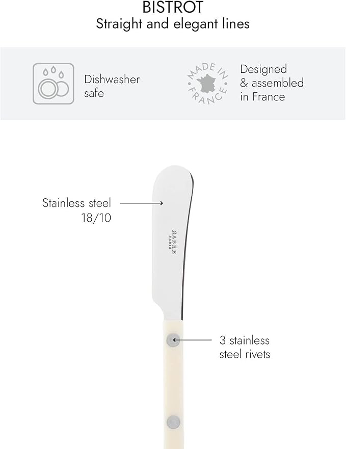 Sabre Paris - Set of 2 Spreader Knives 5.5 inches - Bistrot Collection - Perfect - Image 3