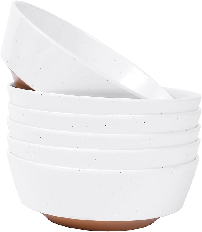 Webbylee 6-inch Melamine Bowls set of 6-20-ounce Dinnerware Cereal Bowls by Webbylee