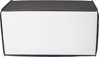 Carrotez Tissue Box Cover, [Refined] Modern PU Leather Rectangular Tissue Box Holder - Decorative Holder/Organizer for Bathroom Vanity Countertop, Night Stands, Office Desk 9.5"X5"X5" - Charcoal