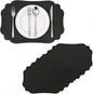 Black Faux Leather Placemats Set of 6,Waterproof PU Placemat for Dining Table,Wipeable Eco-Friendly Kitchen Table Mats Heat Resistant Anti Slip Washable,Modern Table Protectors