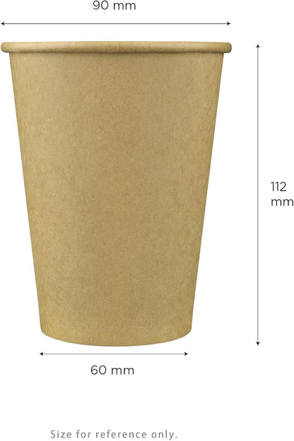 Karat 10oz Kraft Paper Coffee Cups Disposable, Leak-Resistant Double Poly-Lined - Image 5