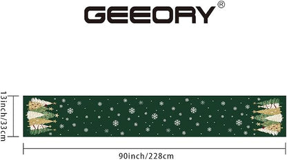 Christmas Table Runner 13x90 Inch, Xmas Trees Snowflakes Holiday Decorative - Image 6