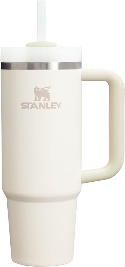 STANLEY Quencher H2.0 Flow State Tumbler, 30 oz, Cream 2.0 | Handle and Straw | by Unknown