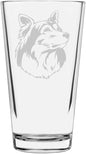 Shetland Sheepdog (Sheltie) Dog Themed Etched All Purpose 16oz Pint Glass