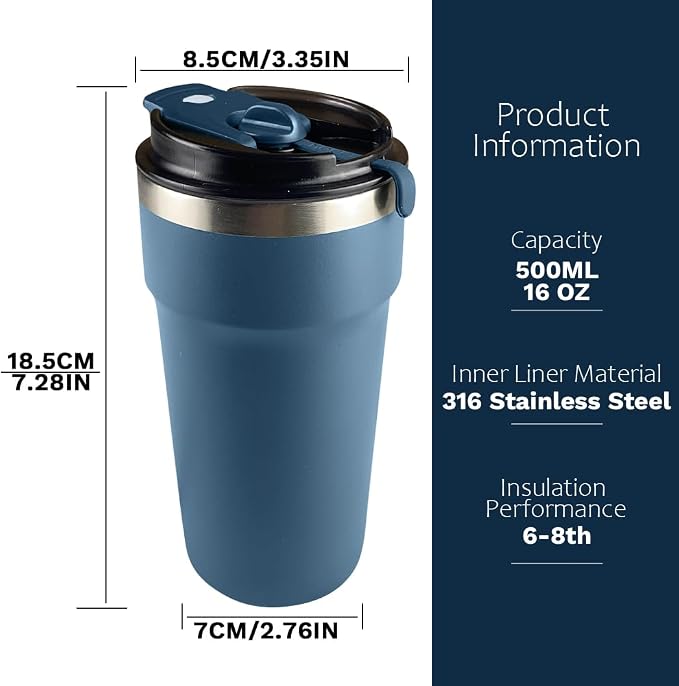 SPLMIFA Travel Coffee Mugs Leak-Proof, Reusable Coffee Cups - Image 4