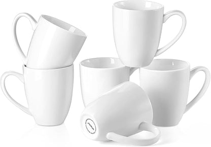 Mfacoy Porcelain Coffee Mugs Set of 6, 13 Ounce Coffee Cups by Mfacoyisalifestylebrand