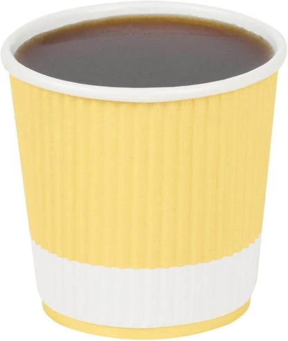 4 oz Light Yellow Paper Coffee Cup by Restaurantware