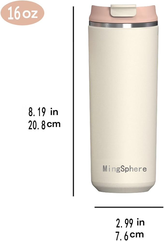 16oz Insulated Stainless Steel Coffee Cup - Image 2