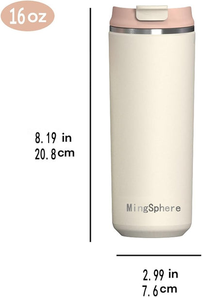 16oz Insulated Stainless Steel Coffee Cup - Image 2