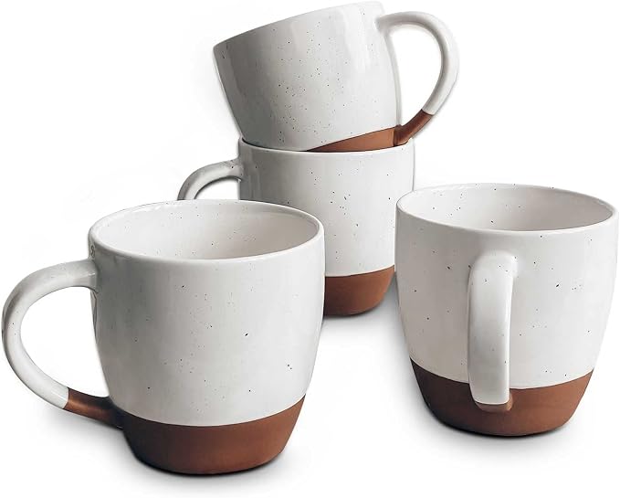 Mora Ceramic Large Latte Mug Set of 4, 16oz by MORA