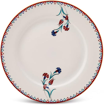 Karaca Nakkas 24-Piece Porcelain Dinner Set for 6 People, Unique Design, Crockery and Plates, Daily and Special Occasions, Chic and Elegant Table Service