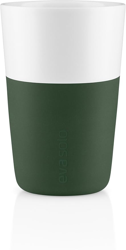 Eva Solo | 2 Latte Tumbler Mugs | 12 oz Porcelain Coffee Cup Tumblers by EvaSolo