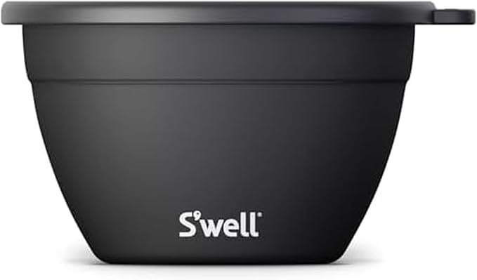 S’well Stainless Steel 64oz Salad Bowl Kit in Onyx, Comes by Swell