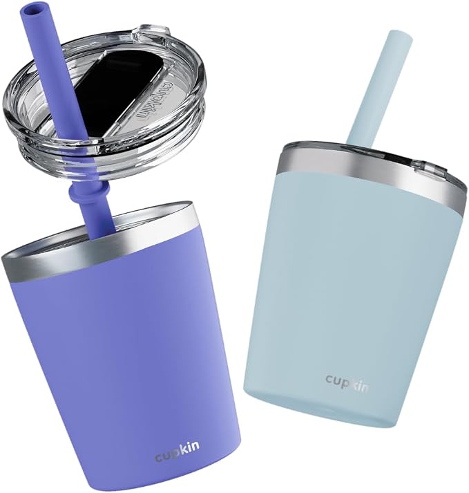 CUPKIN Baby Sippy Cups for Toddlers, The Original 8 oz Stackable Stainless by CUPKIN