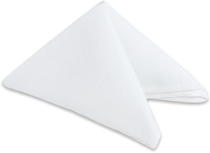Polyester Cloth Napkins - Washable Soft Table Linens - Durable & Elegant for Dining, Restaurants, Weddings, Events, Rentals, Banquets, & Parties - Premium Quality Set of 250, White, 20"x20"