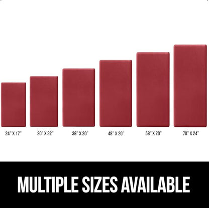 GORILLA GRIP Comfortable Cushioned Kitchen Mats for Floor, Waterproof and Stain Resistant Soft Top, 3/4 Inch Thick Ergonomic Standing Desk Anti Fatigue Mat, Foam Supports Ankles and Feet, 20x32, Red
