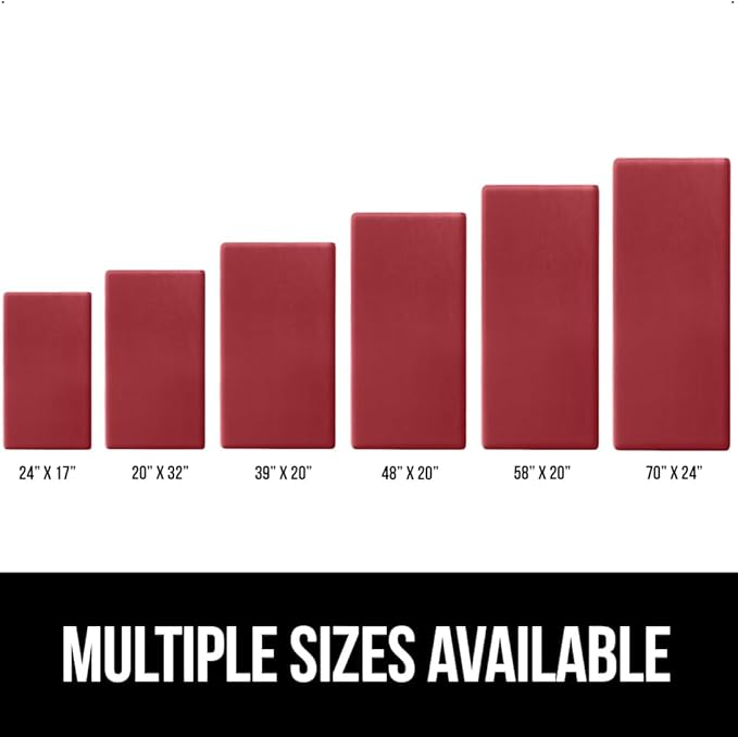 GORILLA GRIP Comfortable Cushioned Kitchen Mats for Floor, Waterproof and Stain Resistant Soft Top, 3/4 Inch Thick Ergonomic Standing Desk Anti Fatigue Mat, Foam Supports Ankles and Feet, 17x24, Red