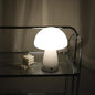 White Small Mushroom Lamp,3000K Warm Ambient Lighting Bedroom,Small Bauhaus Lamps for Nightstand,Mid Century Modern Table Lamp for Living Room Study Room Office