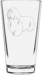 Coton de Tulear Custom Personalized Dog Themed Etched All Purpose 16oz Pint Glass