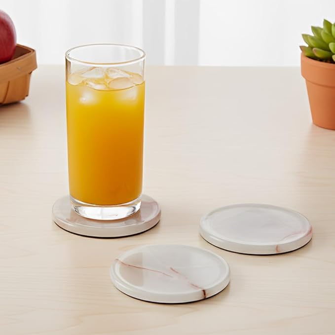 Radicaln Round Marble Coasters Set of 6 - Image 5