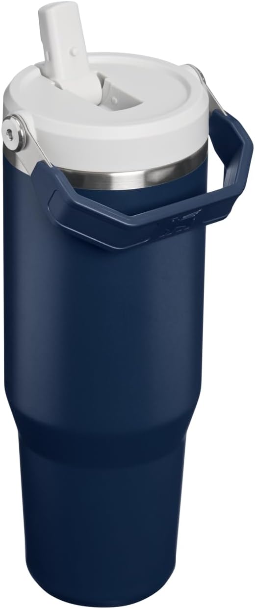 STANLEY IceFlow 2.0 Flip Straw Tumbler, 30 oz, Dark Navy | Easy Carry Handle | - Image 3