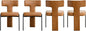 Brown Dining Chairs Set of 4,Faux Leather Dining Chairs with Soft Cushion,Comfortable Upholstered Armless Dining Room Chairs with Curved Plywood Back