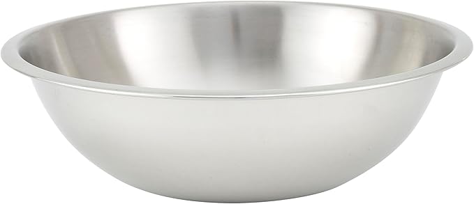 Winco 5 qt Stainless Steel Mixing Bowl | Dishwasher safe, Heavy-duty, by Fonteme