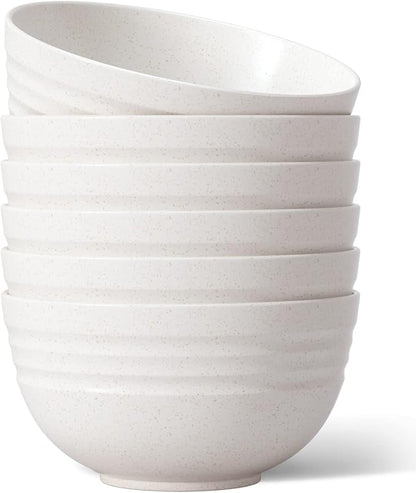 【NOT CERAMIC】Unbreakable Cereal Bowls, 25 OZ Wheat Straw Bowls Microwave and by Homestockplus
