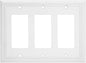 Henne Bery Sunken Pearls Heavy Duty Decorative Wall Plate Switch Plate Outlet Cover (Triple Decorator, White)