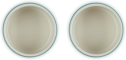 Le Creuset Stoneware Round Ramekin Straight Wall Set of 2, 7 oz. Each, Artichaut