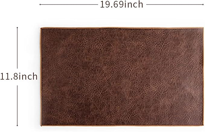 Waterproof PU Leather Table Runner, 12×20 Inch Vintage Coffee/Tea Mats - Image 9