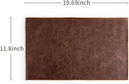 Waterproof PU Leather Table Runner, 12×20 Inch Vintage Coffee/Tea Mats - Image 9