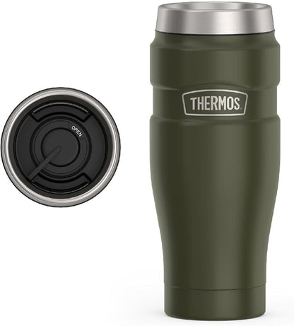 THERMOS Stainless King Stainless Steel Tumbler, Army Green | Vacuum-Insulated by Thermos