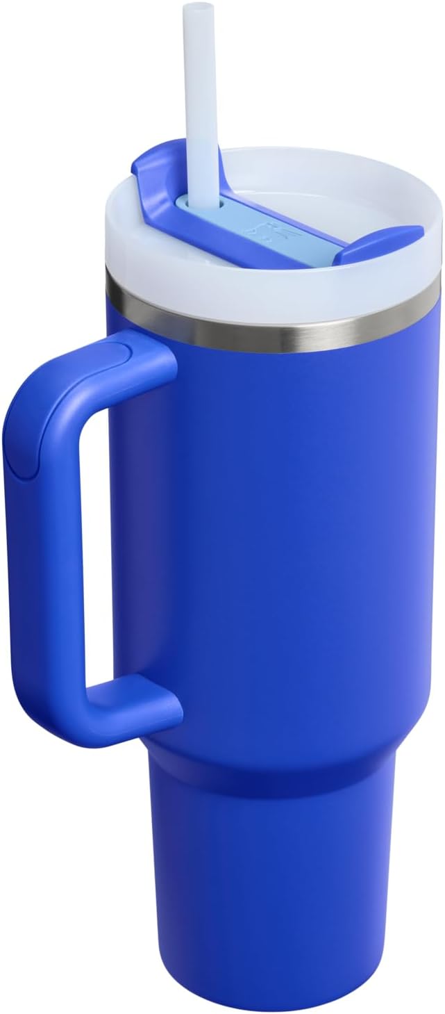 STANLEY Quencher H2.0 Flow State Tumbler, 40 oz, Cobalt | Handle and Straw | - Image 3