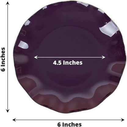 Efavormart 10 Pack | Purple 6" Round Plastic Dessert Salad Plates, Disposable - Image 3