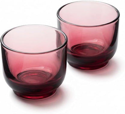 Fellow Pirch Cortado Cups 4.5 oz, Soda Lime Glass Garnet | Curved Interior by Unknown