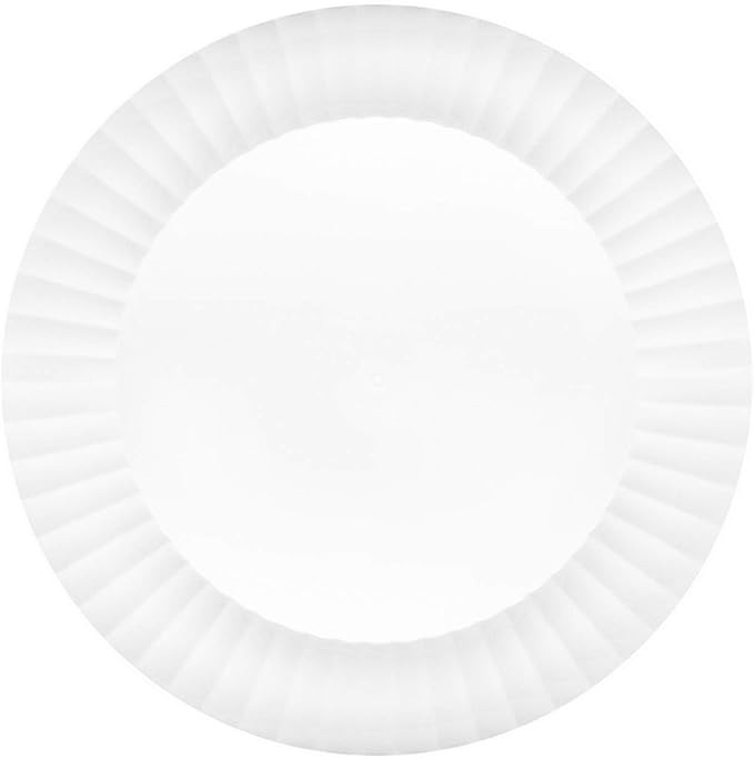 Party Essentials Deluxe Quality Hard Plastic Dinnerware Party Plates by PartyEssentials