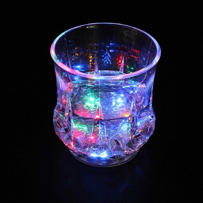 Flash Light Up Cups Glowing LED Beer Wine Whisky Liquor Crystal Glasses Tumbler by Unknown