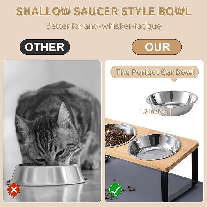 Summark 2 Pack Elevated Cat Bowls - Image 2