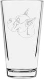 Boxer Custom Personalized Dog Themed Etched All Purpose 16oz Pint Glass