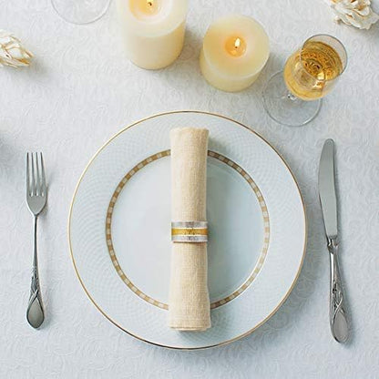 Accmor Napkin Rings, Metal Gold Round Napkin Rings Buckles - Image 5