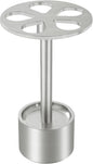 YUMORE Toothbrush Holder Stand Stainless Steel Tooth Brush Holder Bathroom Countertop Organizer Storage (Brushed Nickel)